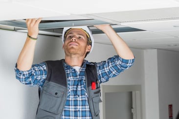 Electrician Installing lights